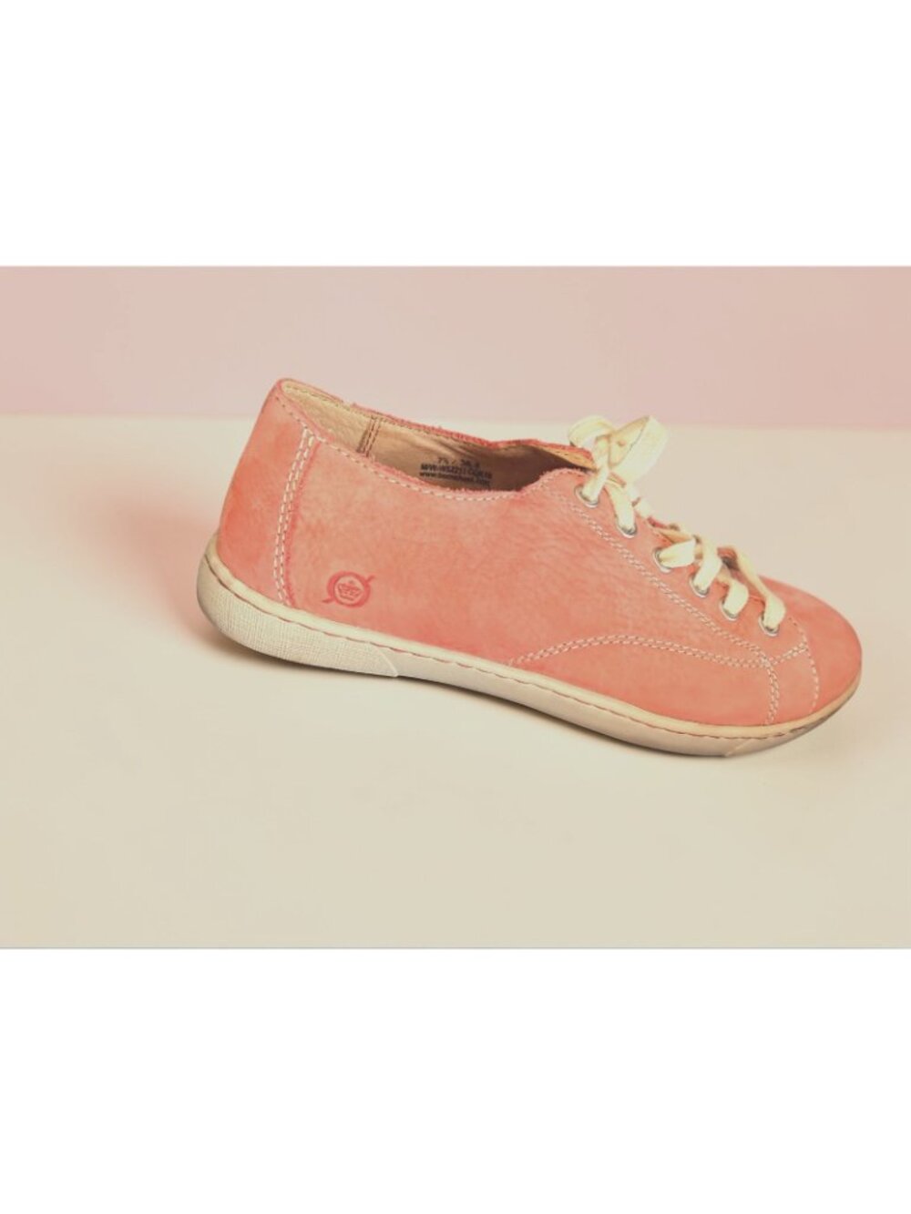 BORN Sneakers Women 7.5 Pink Leather Tennis Shoes Lace Up W52211 - Picture 2 of 14